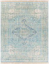 Byers Handmade Cotton-blend Aqua Rug