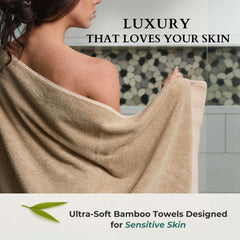 Bamboo 8 Piece Towel Sets - Champagne House Nimbus