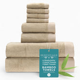 Bamboo 8 Piece Towel Sets - Champagne House Nimbus