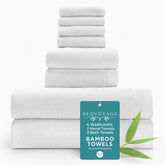 Bamboo 8 Piece Towel Sets - White House Nimbus