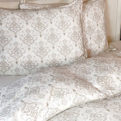 Bamboo Duvet Cover with Shams 3 Piece Set - Damask House Nimbus