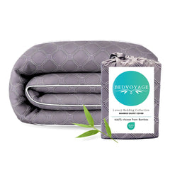 Bamboo Duvet Cover - King/CK - Platinum Geo - Final Sale/No Returns