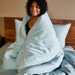 Bamboo 3pc Duvet Cover Set - Sky - Final Sale/No Returns House Nimbus