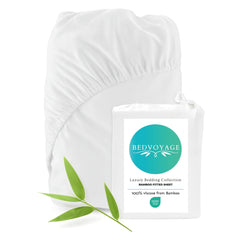 Bamboo Fitted Sheet - 100% Viscose from Bamboo - White