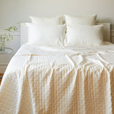 Bamboo Quilted Coverlet - 100% Viscose from Bamboo - Ivory