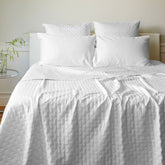 Bamboo Quilted Coverlet - 100% Viscose from Bamboo - White
