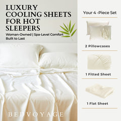 Bamboo Sheet Set - 100% Viscose from Bamboo - Ivory