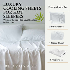 Bamboo Sheet Set - 100% Viscose from Bamboo - White House Nimbus