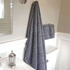 Melange Bamboo Hand Towel 2-pc Set - Charcoal House Nimbus