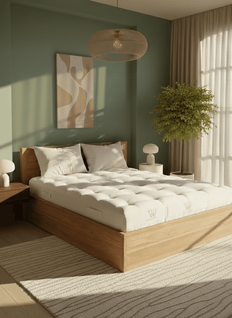 Organic Cotton Foam Core and Wool Dreamton Semi-Firm House Nimbus