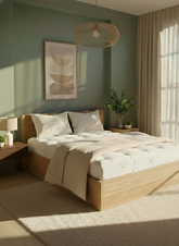Green Cotton & Wool Dreamton Mattress Semi-Firm