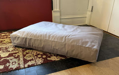 Cotton Duck Canvas Dog Bed - Lightweight CertiPUR Foam Fill House Nimbus