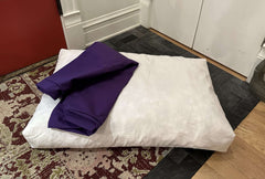 Cotton Duck Canvas Dog Bed - Lightweight CertiPUR Foam Fill House Nimbus
