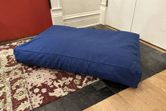 Cotton Duck Canvas Dog Bed - Lightweight CertiPUR Foam Fill House Nimbus