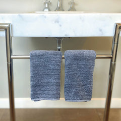 Melange Bamboo Hand Towel 2-pc Set - Charcoal