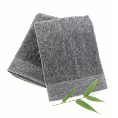 Melange Bamboo Hand Towel 2-pc Set - Charcoal