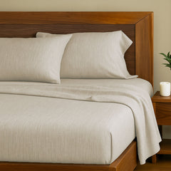 Bamboo Cotton Sheet Set - Viscose from Bamboo + Cotton - Sand