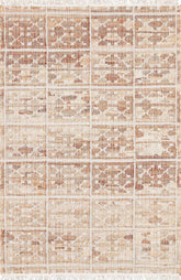 Rice Handcrafted Fringed Jute Carpet