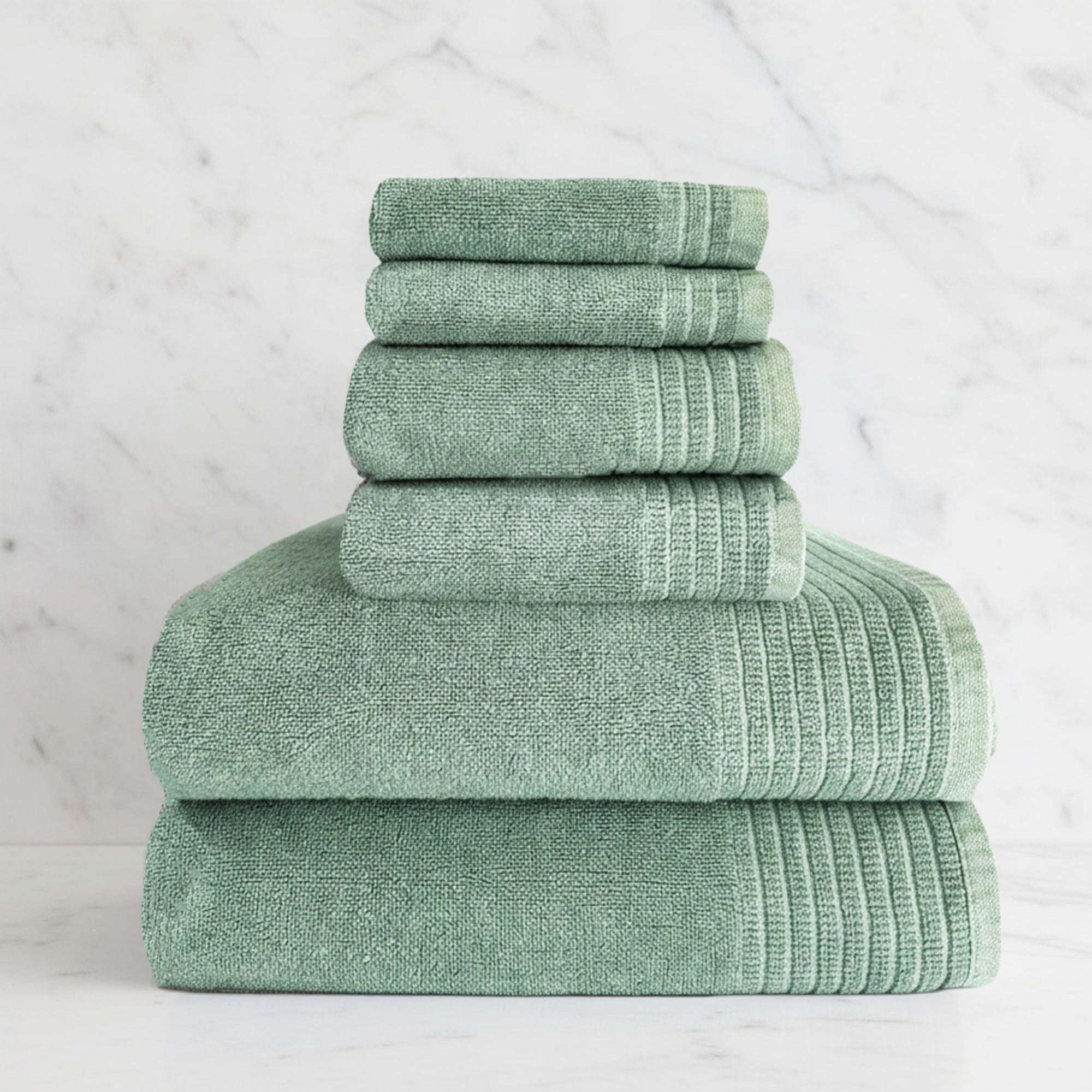 Bamboo 6 Piece Spa Towel Set – Seaglass House Nimbus