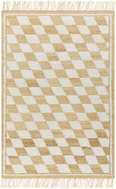Tiria Diamond Checkered Jute Tasseled Rug
