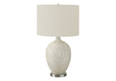 Contemporary Cream Ceramic Table Lamp 28"