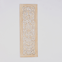 20” x 63” Hand-Carved Wooden Wall Panel – Rustic Antique Mandala Design House Nimbus