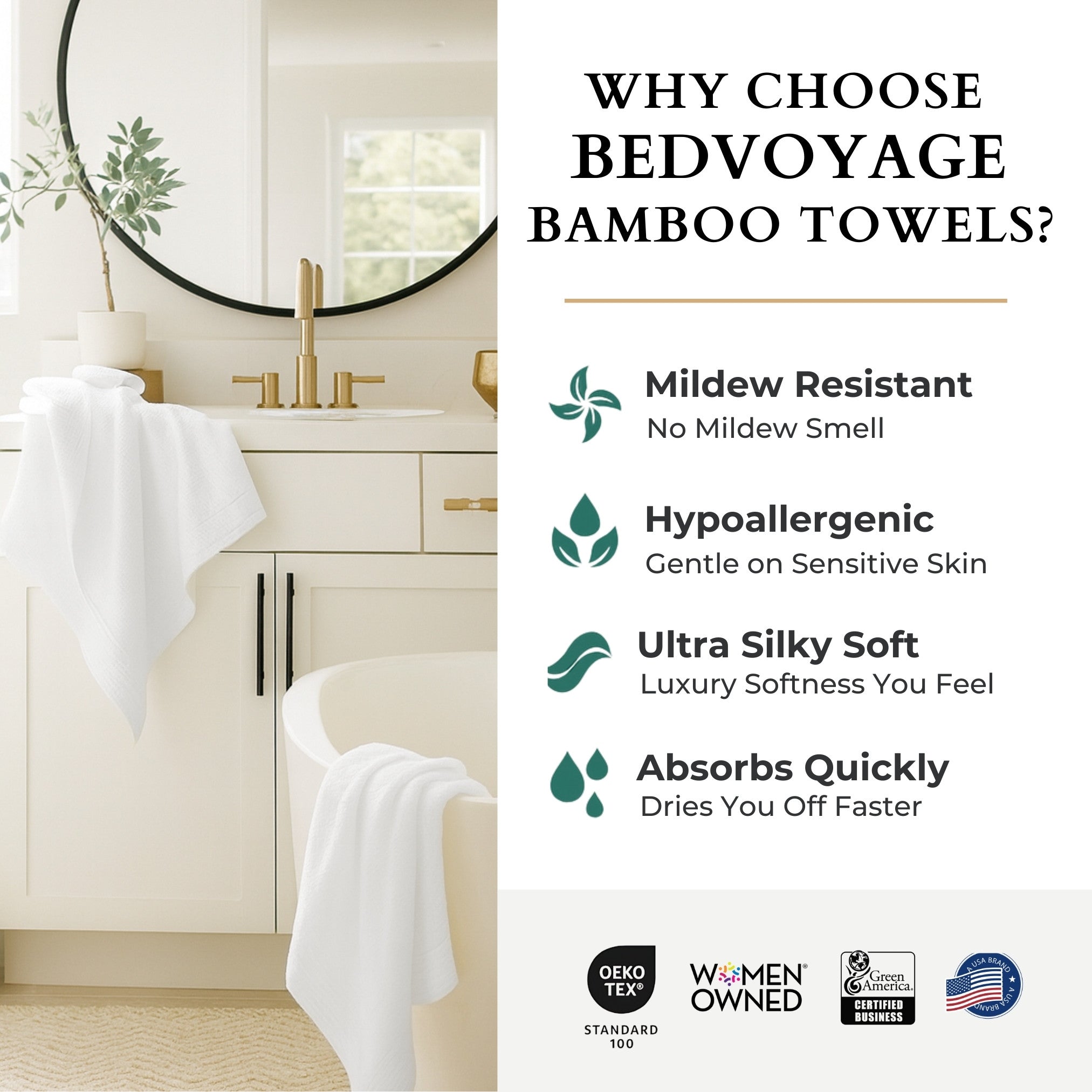 Bamboo Cotton Bath Towel - Viscose from Bamboo + Cotton - White