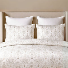 Bamboo Duvet Cover - Champagne Damask - Final Sale/No Returns
