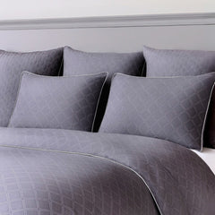 Bamboo Duvet Cover - King/CK - Platinum Geo - Final Sale/No Returns