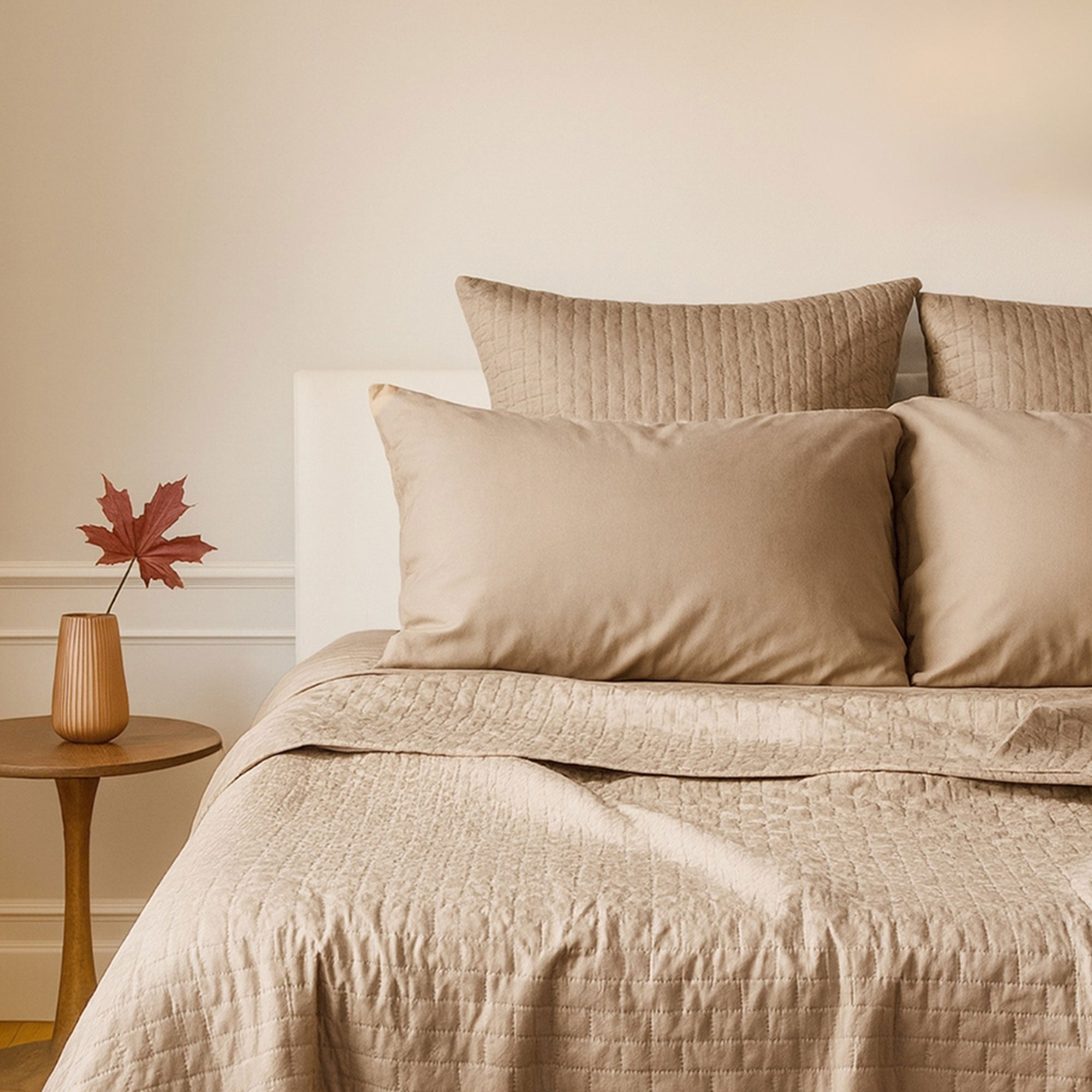 Bamboo Quilted Coverlet- Champagne - Final Sale/No Returns