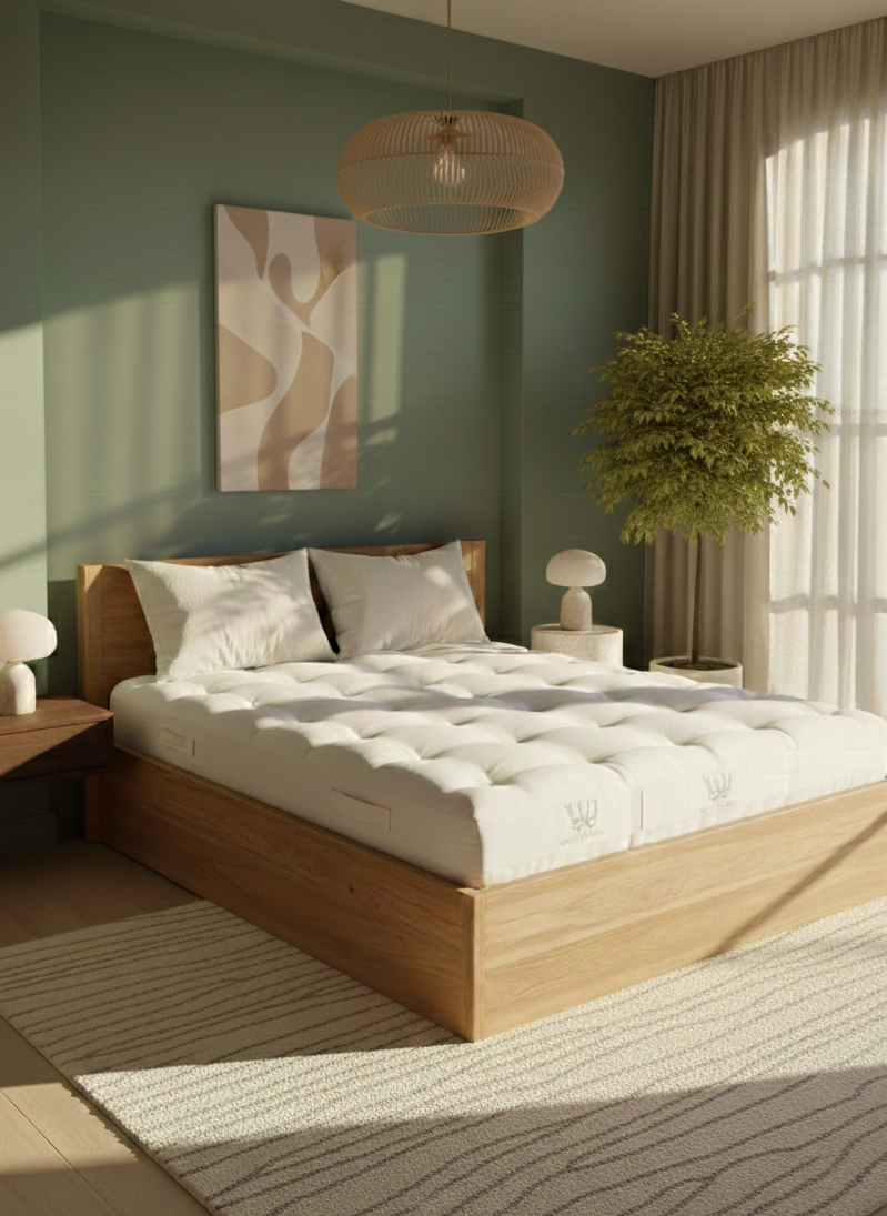 Organic Cotton Foam Core and Wool Dreamton Semi-Firm