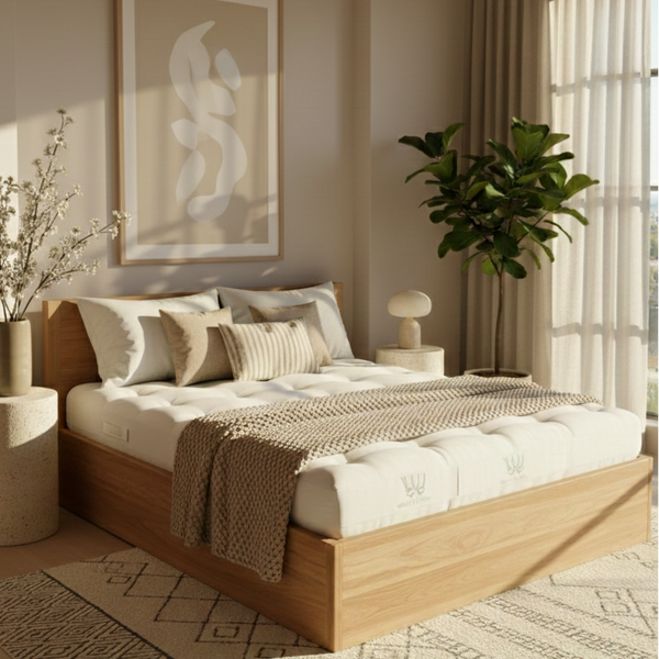 Green Cotton and Wool Boulder Mattress Very Firm