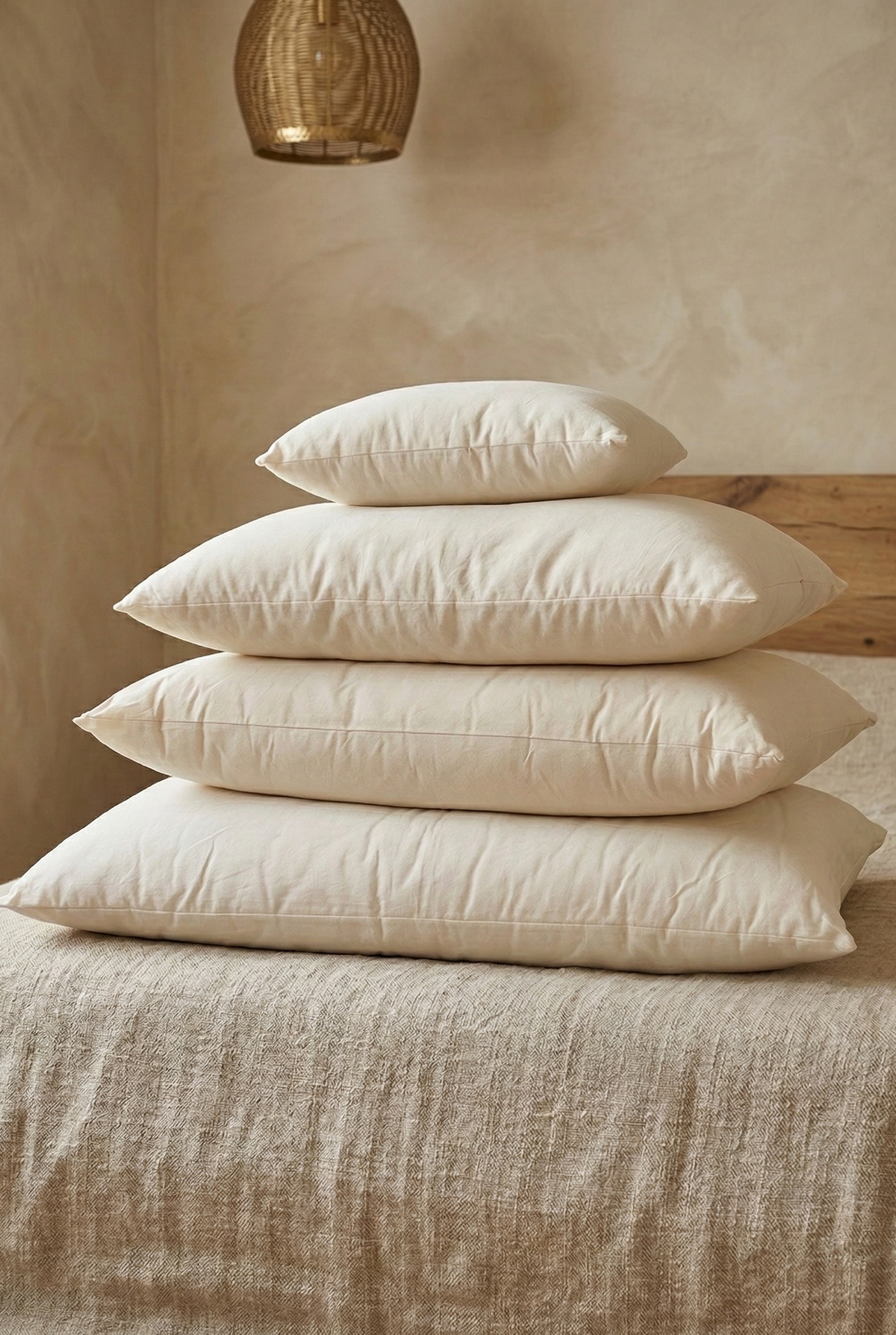 Green Sleep Cotton Pillow with Zip