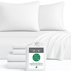 Bamboo Cotton Sheet Set - Viscose from Bamboo + Cotton - Snow