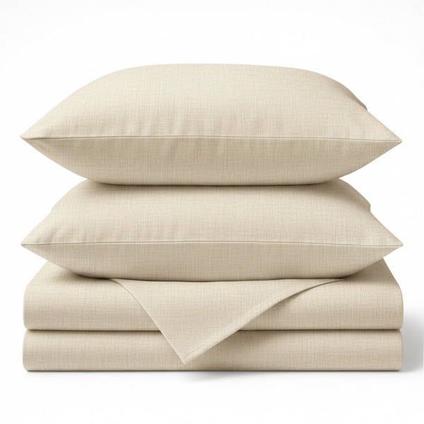 Bamboo Cotton Sheet Set - Viscose from Bamboo + Cotton - Sand