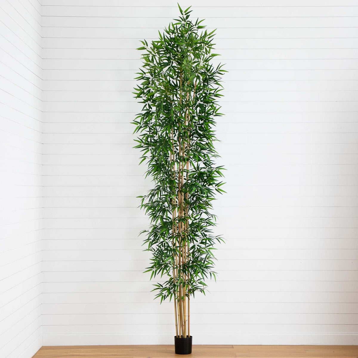 12’ Artificial Bamboo Tree with Real Bamboo Trunks House Nimbus
