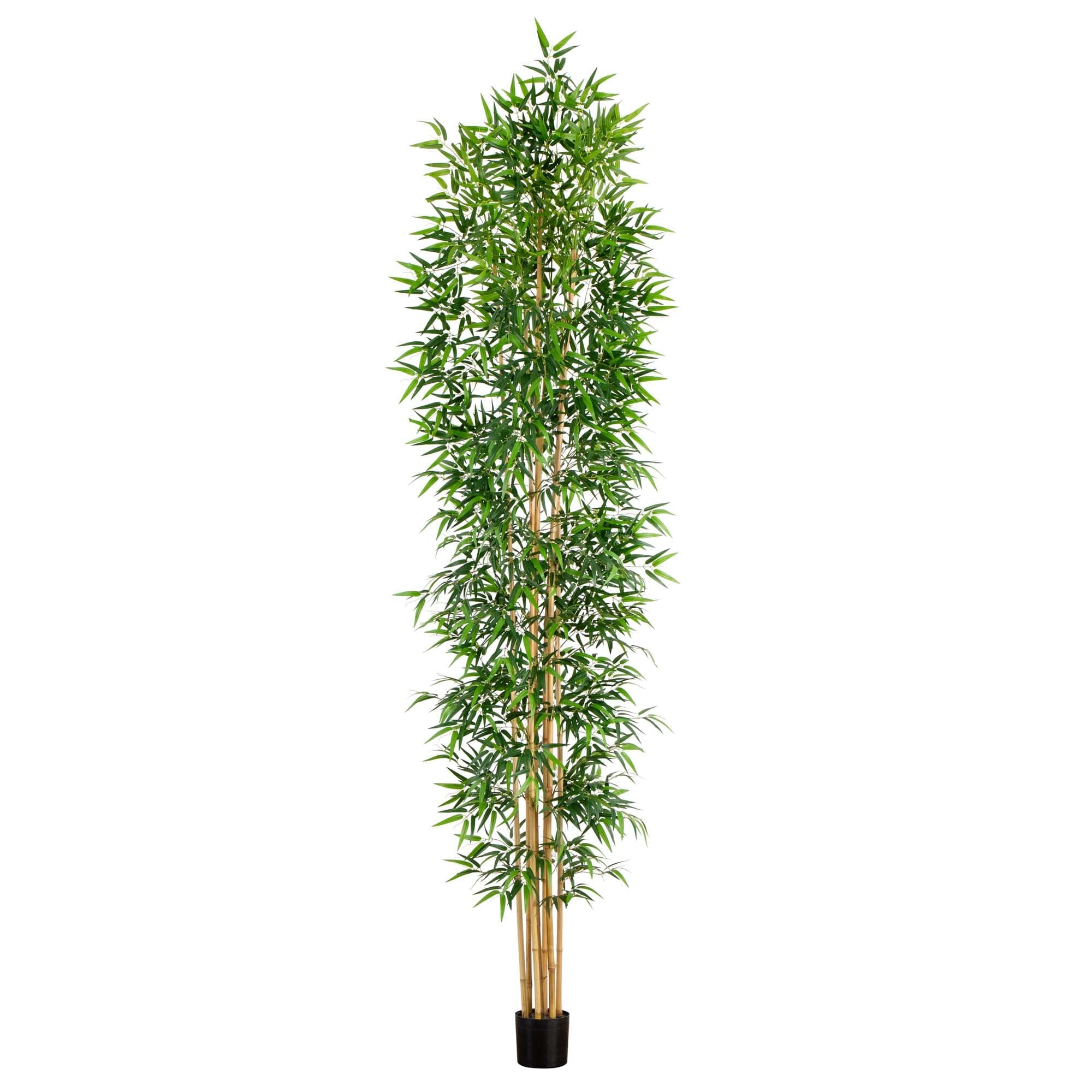12’ Artificial Bamboo Tree with Real Bamboo Trunks House Nimbus