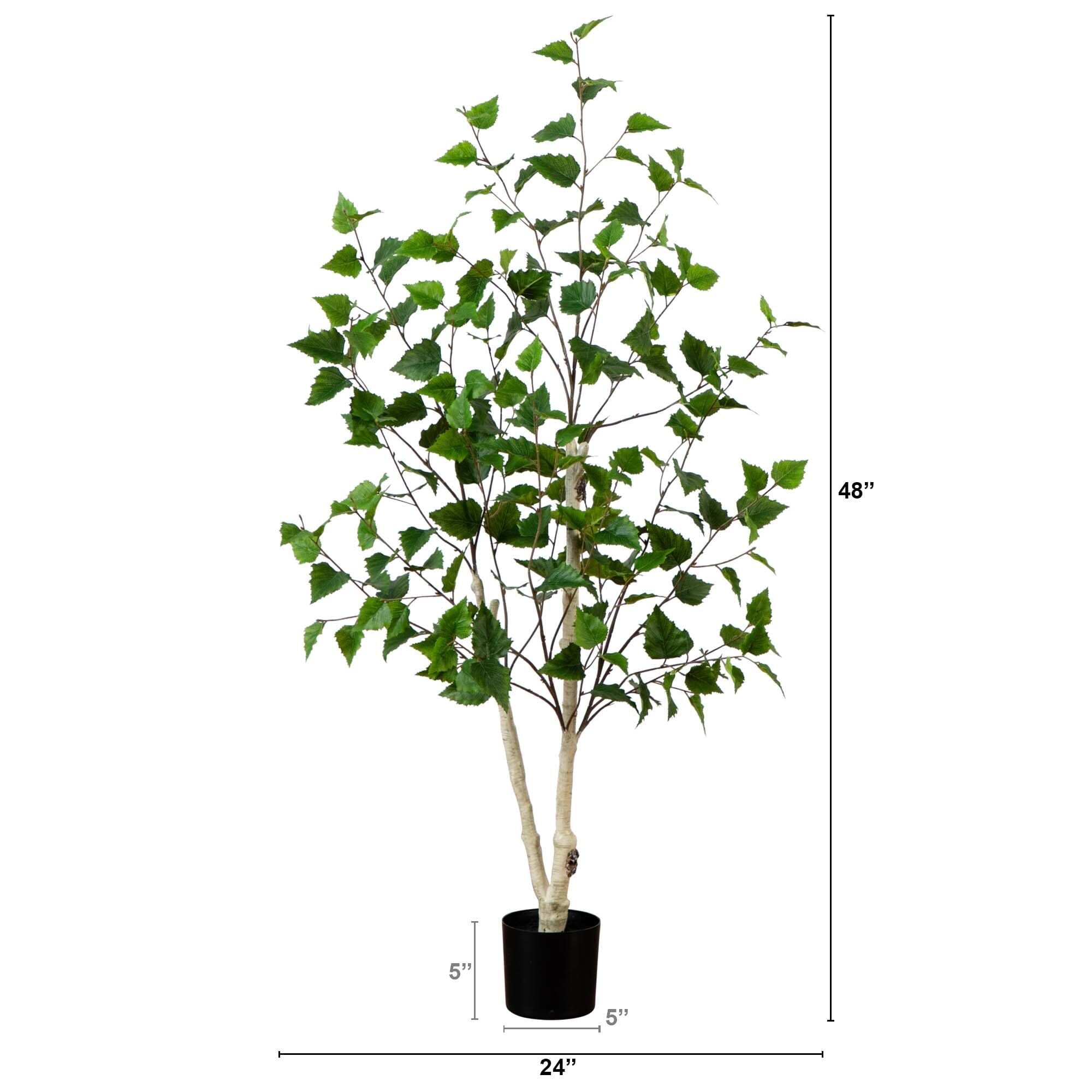 4’ Artificial Birch Tree House Nimbus