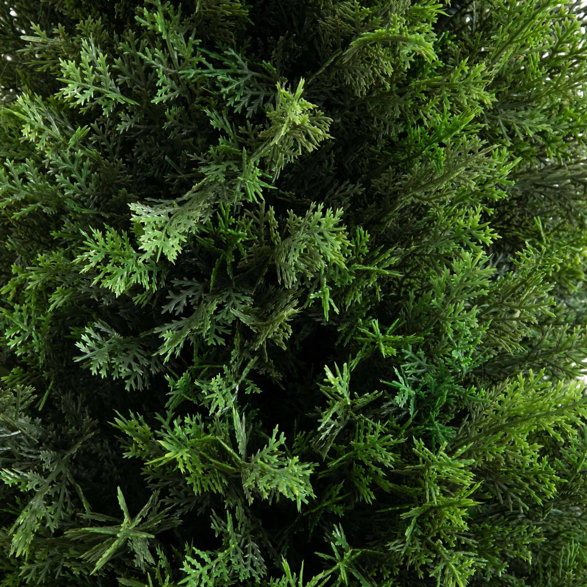 4’ UV Resistant Artificial Cedar Tree in Decorative White Planter (Indoor/Outdoor) House Nimbus