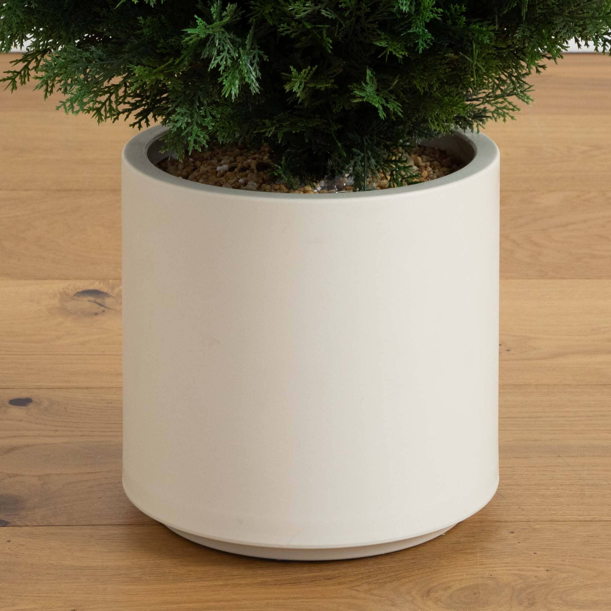 4’ UV Resistant Artificial Cedar Tree in Decorative White Planter (Indoor/Outdoor) House Nimbus