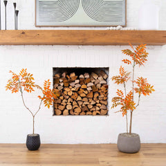 5ft. Autumn Minimalistic Sumac Artificial Fall Tree House Nimbus