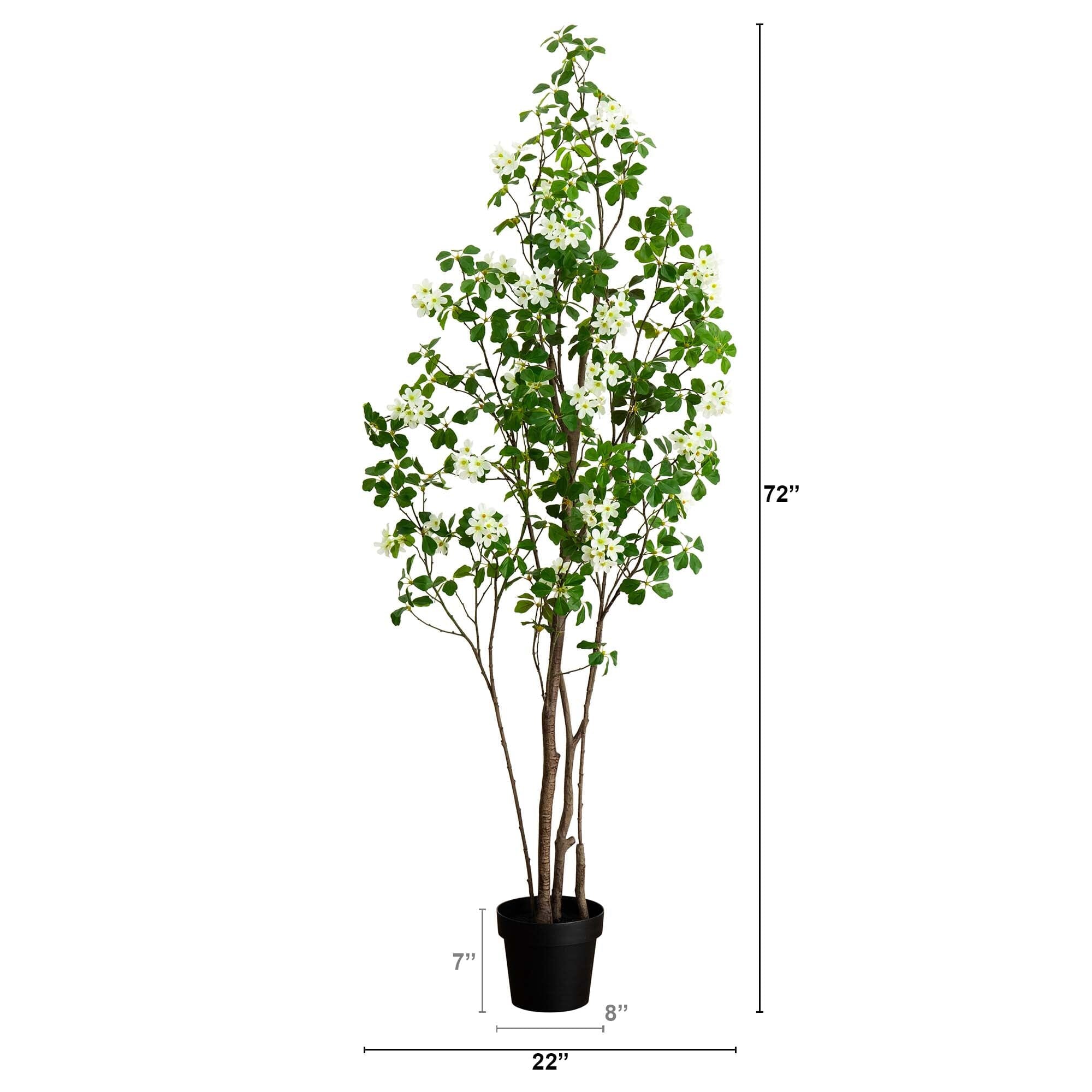 6’ Artificial Dogwood Tree House Nimbus