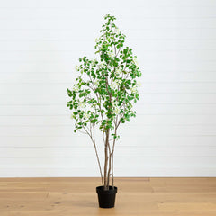 6’ Artificial Dogwood Tree House Nimbus