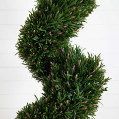 8' UV Resistant Artificial Rosemary Spiral Topiary Tree (Indoor/Outdoor) House Nimbus